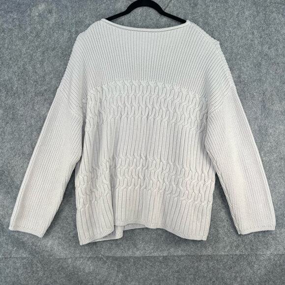 White Label The White Company Sweater Organic Cotton Wool Multi Stitch XL - Picture 2 of 4